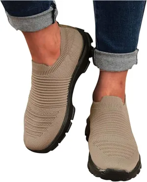Ladmiple Gym Shoes For Women Workout Running Slip On Lightweight Tennis Shoes Non Slip Fashion Mesh Walking Sneakers