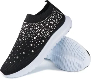 Ladmiple Gym Shoes For Women Workout Running Walking Shoes Slip on Sock Sneakers Mesh Non Slip Athletic Tennis Shoes