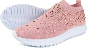 Ladmiple Gym Shoes For Women Workout Running Walking Shoes Slip on Sock Sneakers Mesh Non Slip Athletic Tennis Shoes