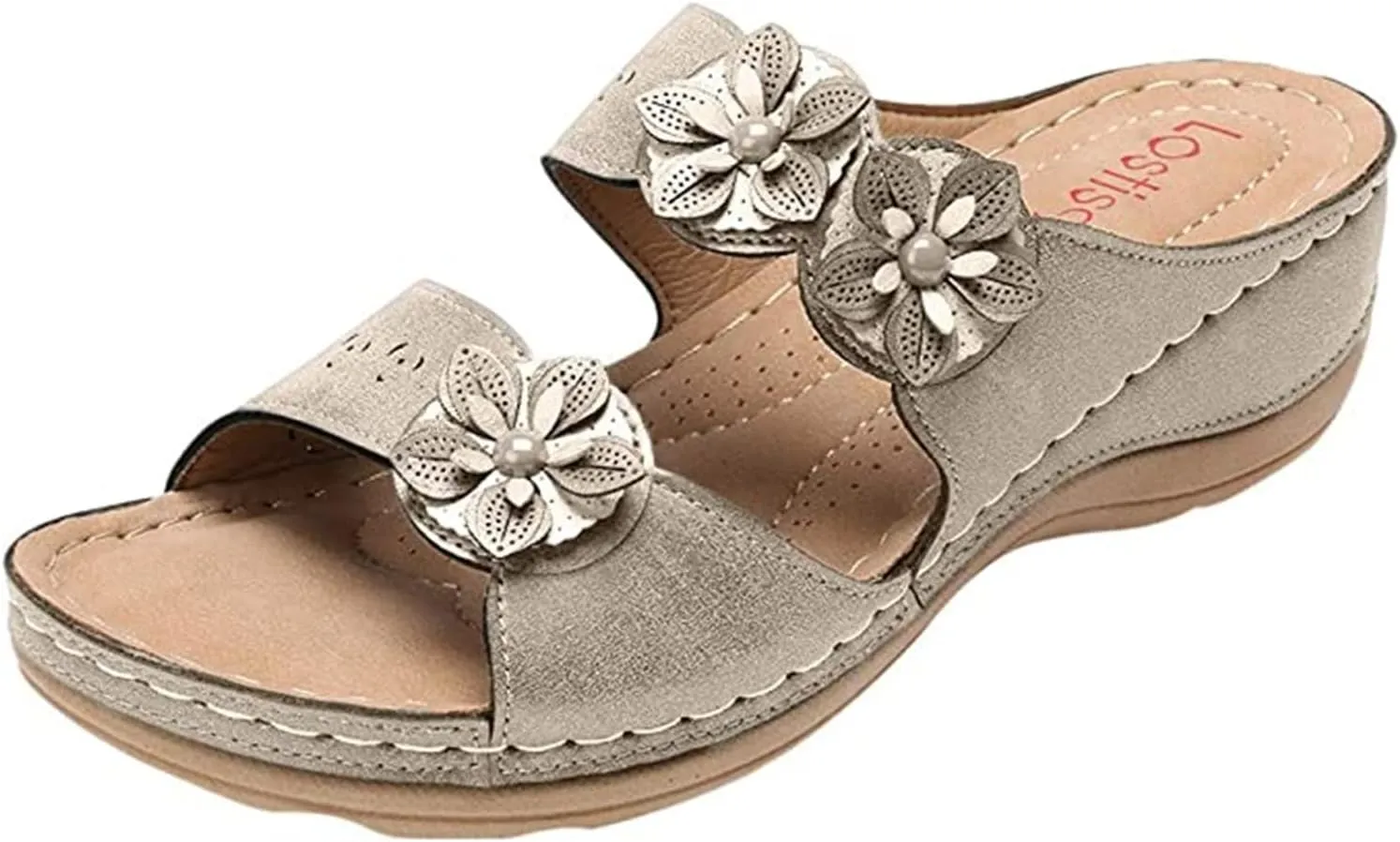 Ladmiple Orthopedic Sandals for Women Arch Support Open Toe Flip Flops Anti-Slip Platform Orthotic Sandal Walking Shoes