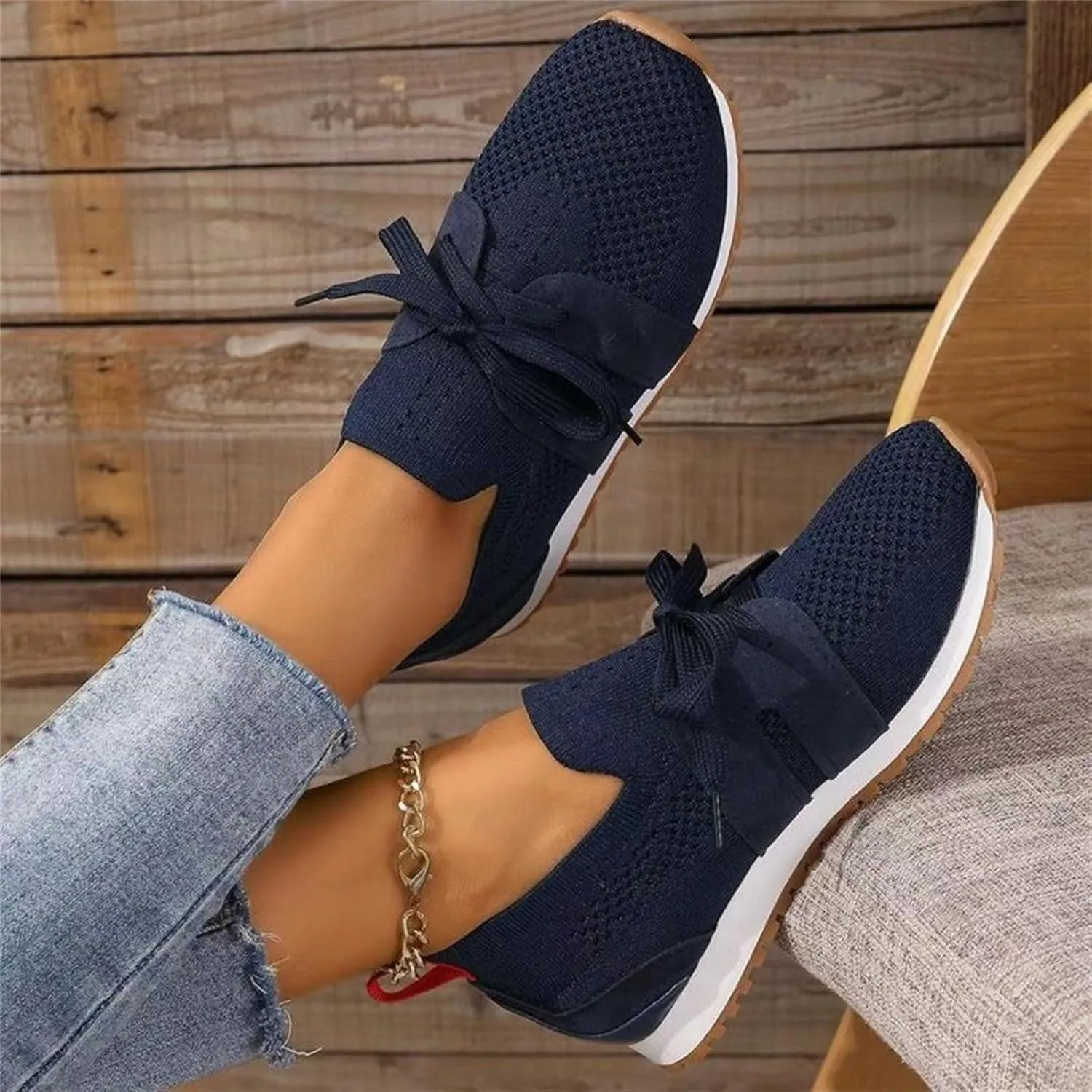 Ladmiple Running Shoes For Women Walking Shoes Comfort Light Weight Mesh Non Slip Casual Athletic Gym Tennis Slip On Sneakers
