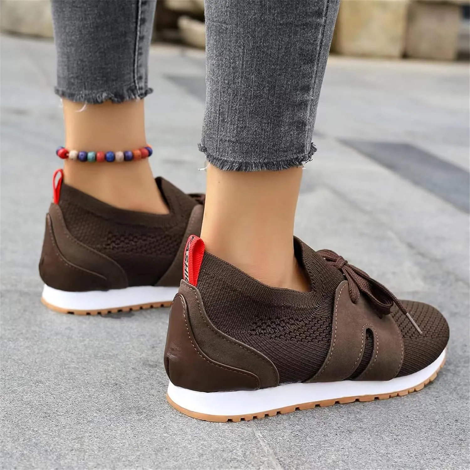 Ladmiple Slip On Sneakers Women Arch Support Running Shoes Lightweight Tennis Shoes Gym Workout Fashion Walking Sneakers 2025