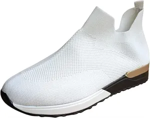 Ladmiple Walking Shoes Women Slip On Lightweight Comfort Breathable Sock Shoe Mesh Casual Fashion Tennis Running Sneaker