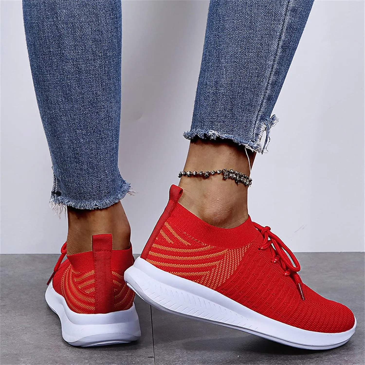 Ladmiple Walking Shoes Women Slip On Lightweight Sneakers Tennis Workout Gym Shoes Non Slip Comfort Fashion Running Shoe