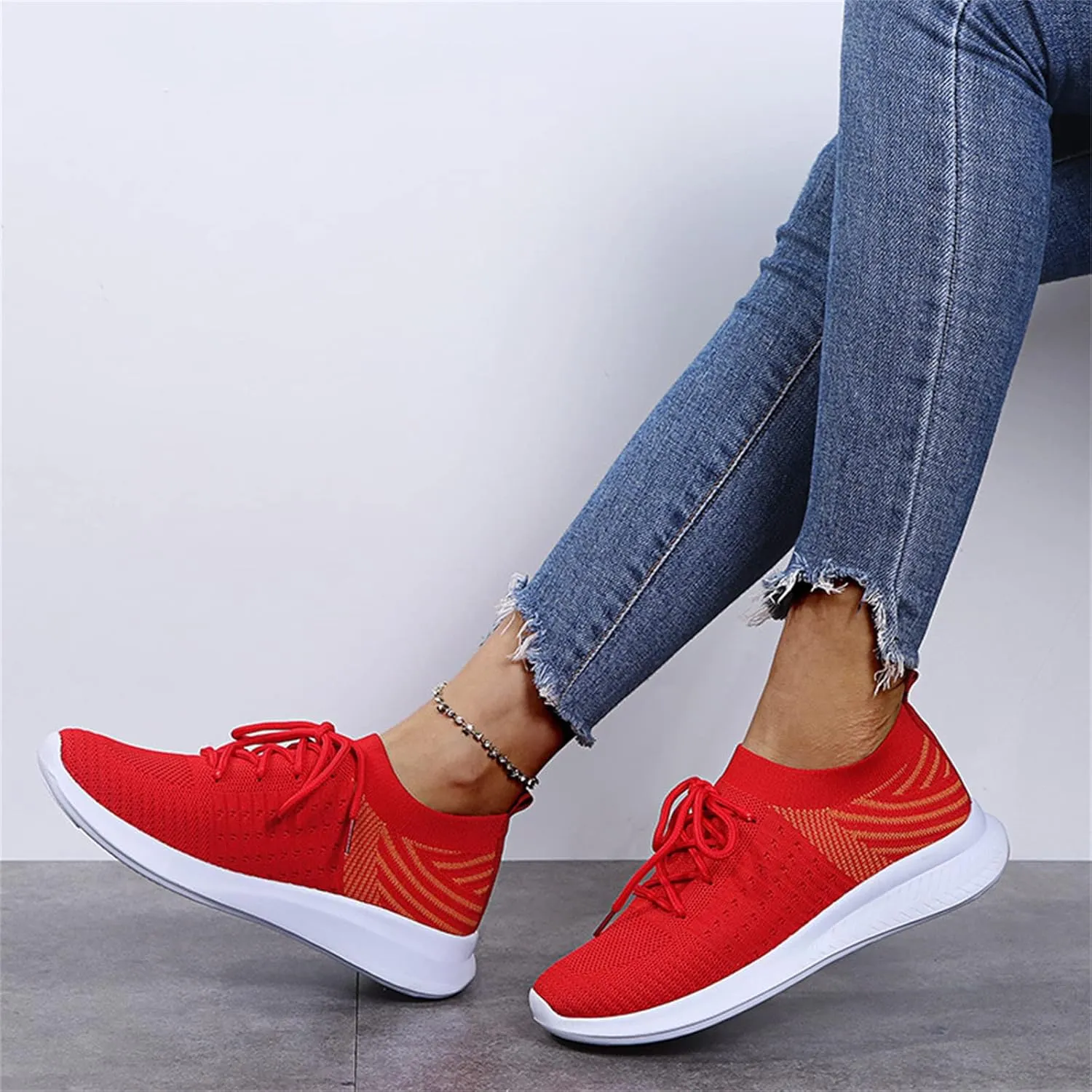 Ladmiple Walking Sneakers For Women Wide Width Tennis Shoes Slip On Memory Foam Non Slip Athletic Running Gym Sneakers