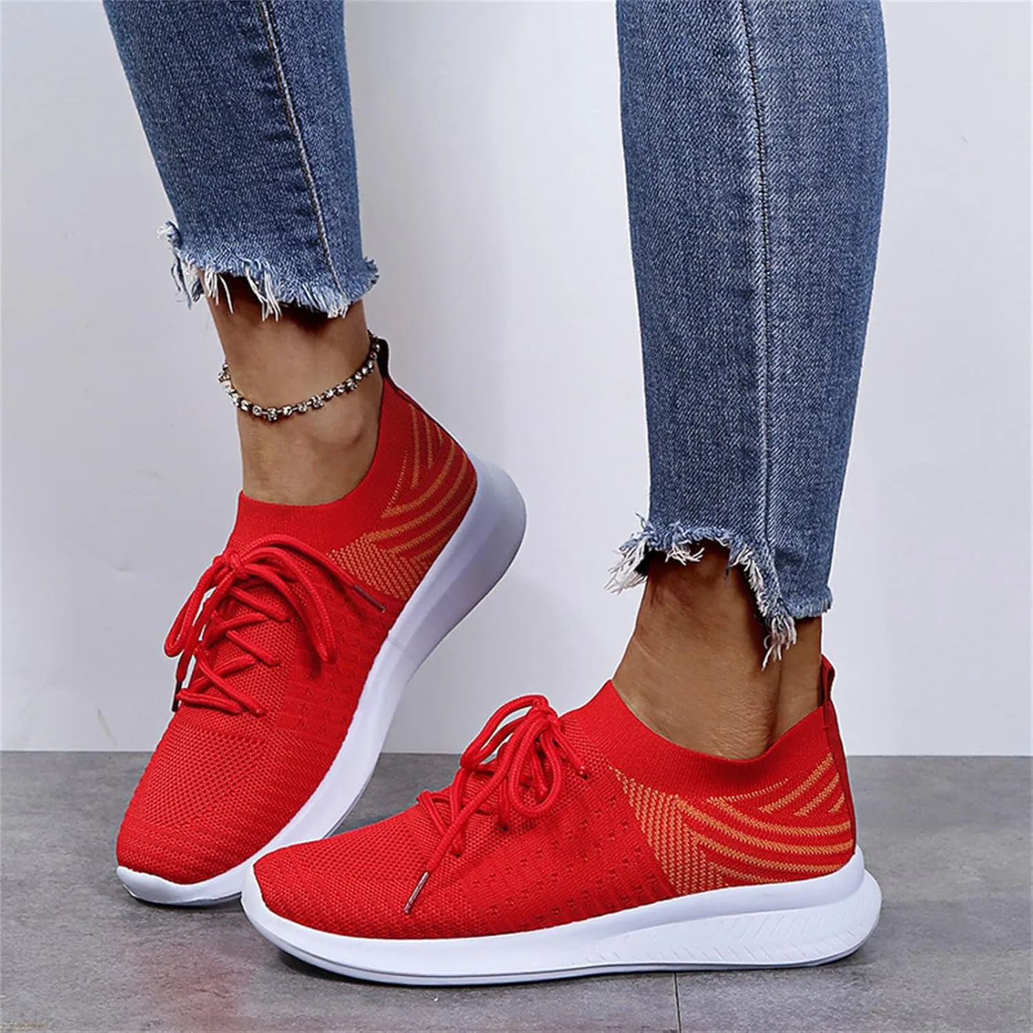 Ladmiple Walking Sneakers For Women Wide Width Tennis Shoes Slip On Memory Foam Non Slip Athletic Running Gym Sneakers
