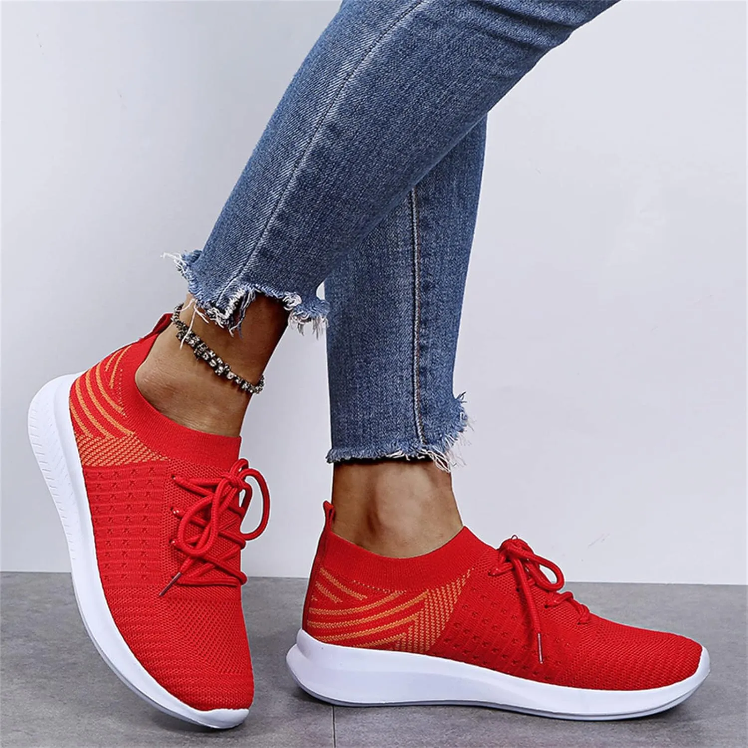 Ladmiple Walking Sneakers For Women Wide Width Tennis Shoes Slip On Memory Foam Non Slip Athletic Running Gym Sneakers