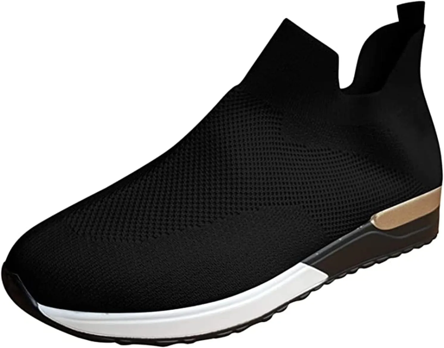 Ladmiple Walking Sneakers For Women Wide Width Tennis Shoes Slip On Memory Foam Non Slip Athletic Running Gym Sneakers