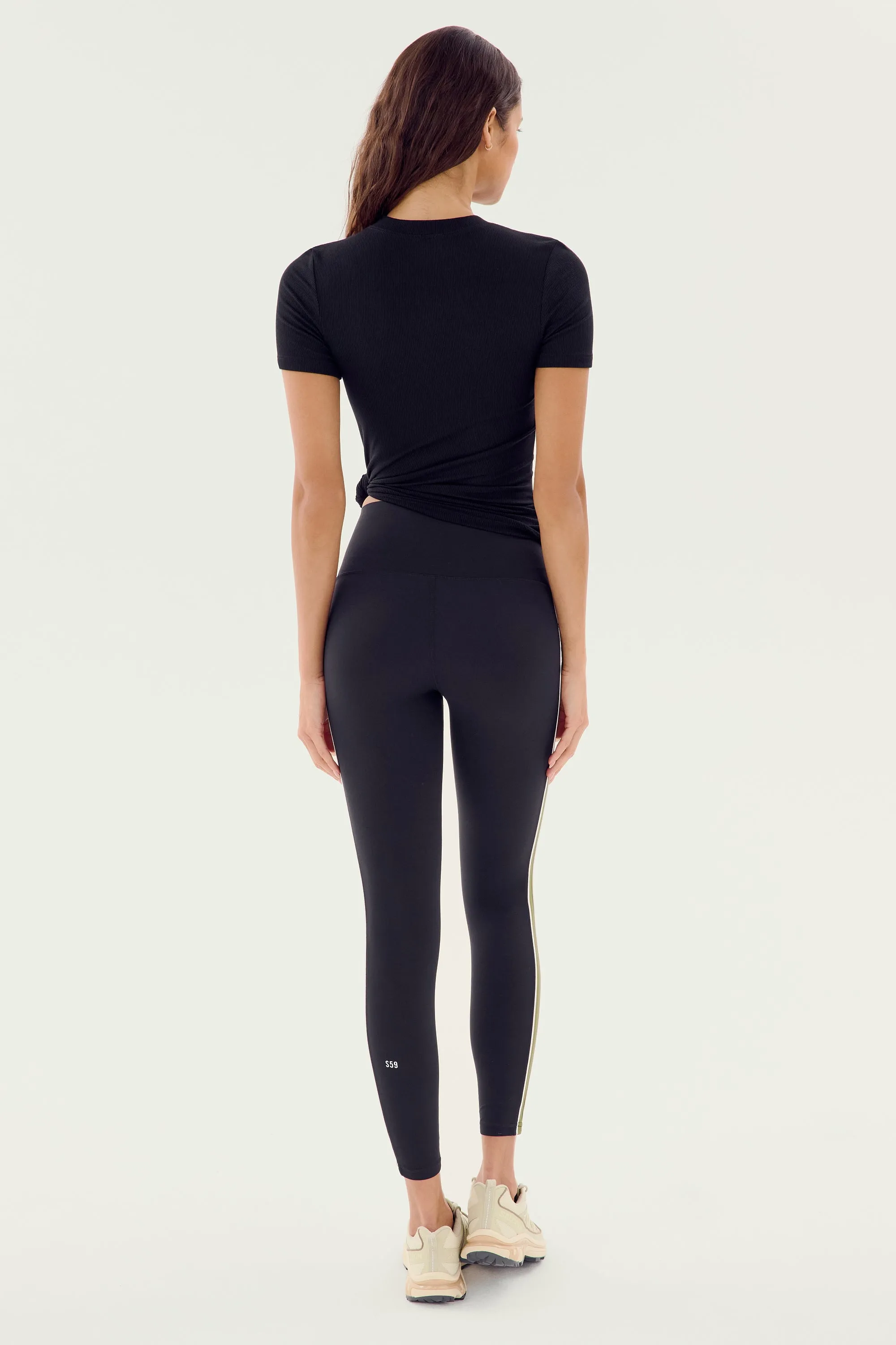 Louise Rib Short Sleeve - Black