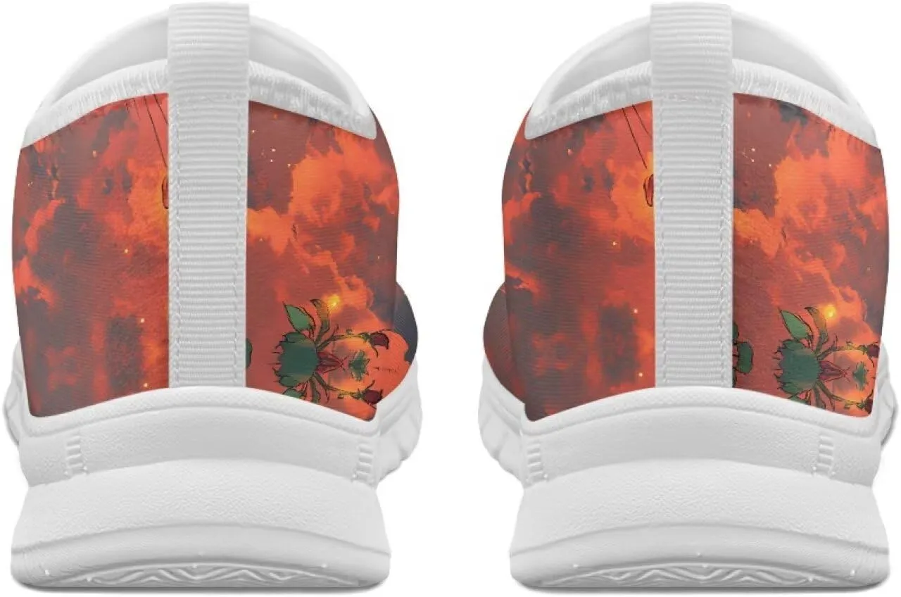 Low-Top Slip Ons Women's Casual Sneakers Non Slip Soft Loafers Comfortable Walking Shoe Fashion Sneakers White Sole Size 5.5-11.5