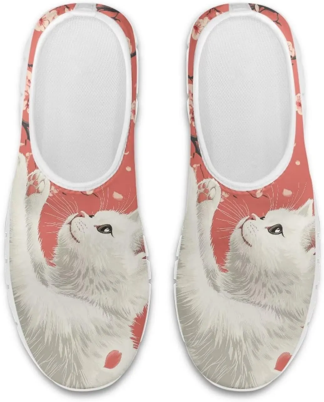 Low-Top Slip Ons Women's Casual Sneakers Non Slip Soft Loafers Comfortable Walking Shoe Fashion Sneakers White Sole Size 5.5-11.5