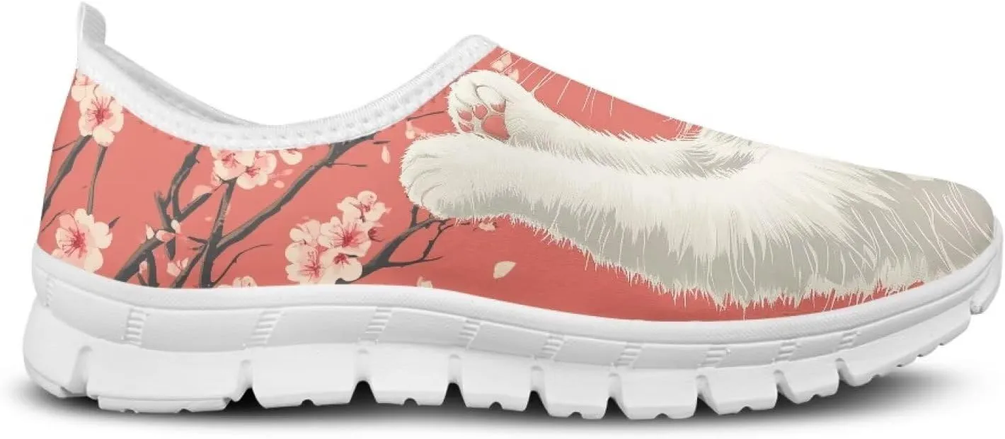 Low-Top Slip Ons Women's Casual Sneakers Non Slip Soft Loafers Comfortable Walking Shoe Fashion Sneakers White Sole Size 5.5-11.5