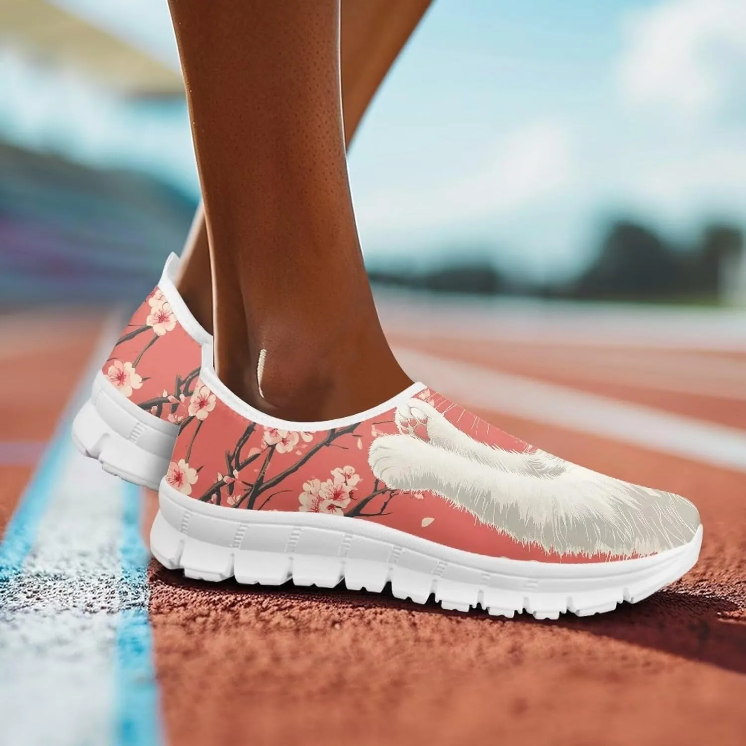 Low-Top Slip Ons Women's Casual Sneakers Non Slip Soft Loafers Comfortable Walking Shoe Fashion Sneakers White Sole Size 5.5-11.5
