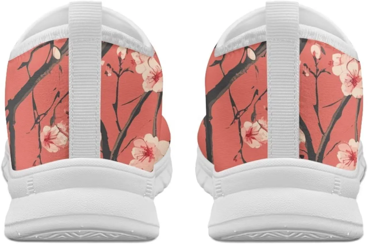Low-Top Slip Ons Women's Casual Sneakers Non Slip Soft Loafers Comfortable Walking Shoe Fashion Sneakers White Sole Size 5.5-11.5