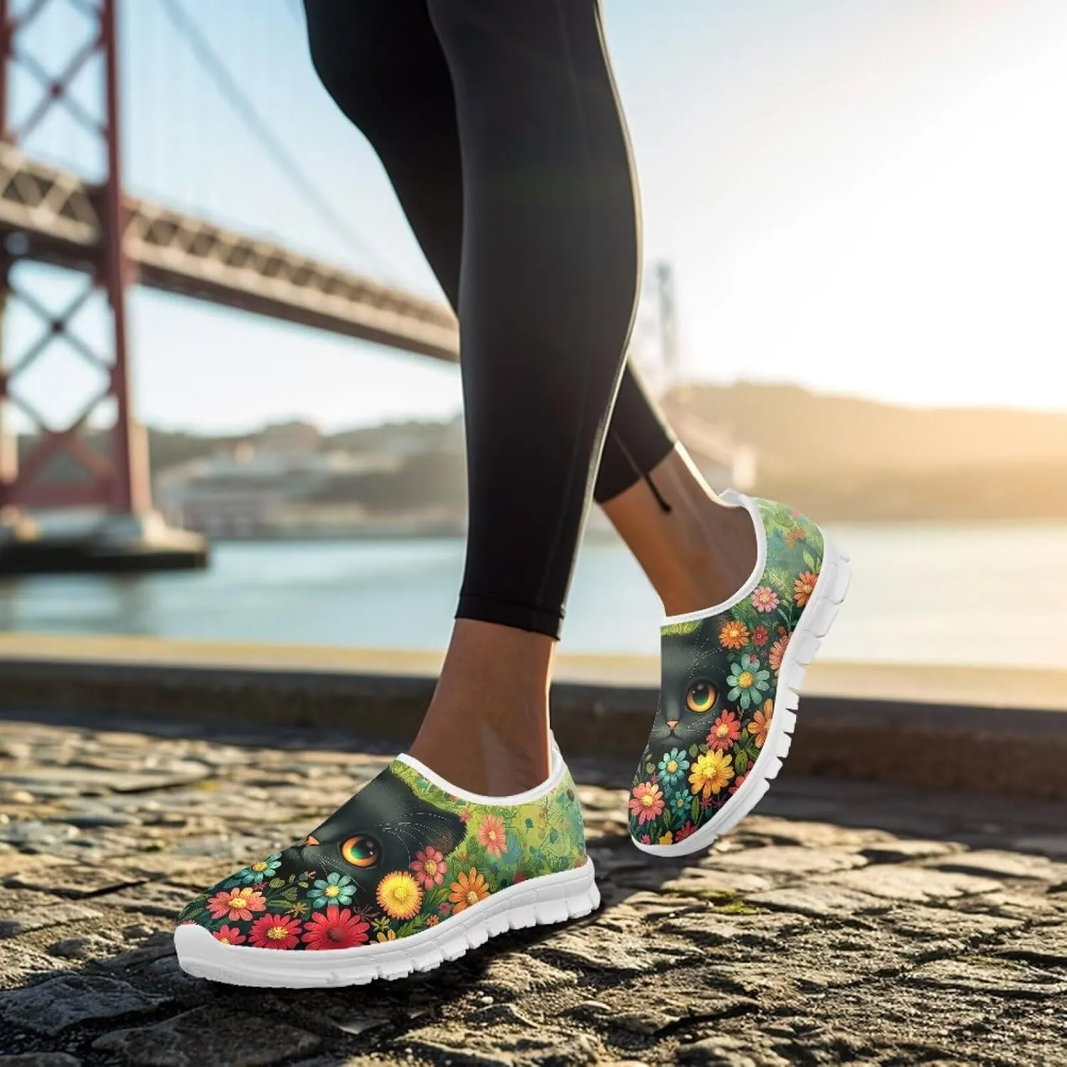 Low-Top Slip Ons Women's Casual Sneakers Non Slip Soft Loafers Comfortable Walking Shoe Fashion Sneakers White Sole Size 5.5-11.5
