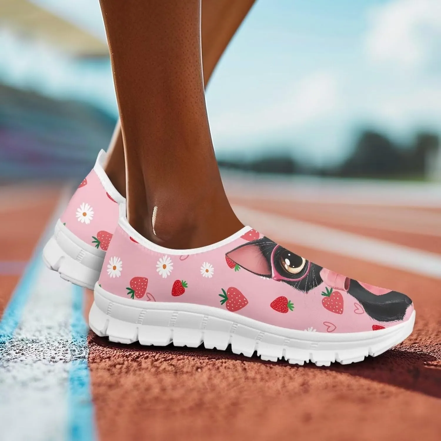 Low-Top Slip Ons Women's Casual Sneakers Non Slip Soft Loafers Comfortable Walking Shoe Fashion Sneakers White Sole Size 5.5-11.5