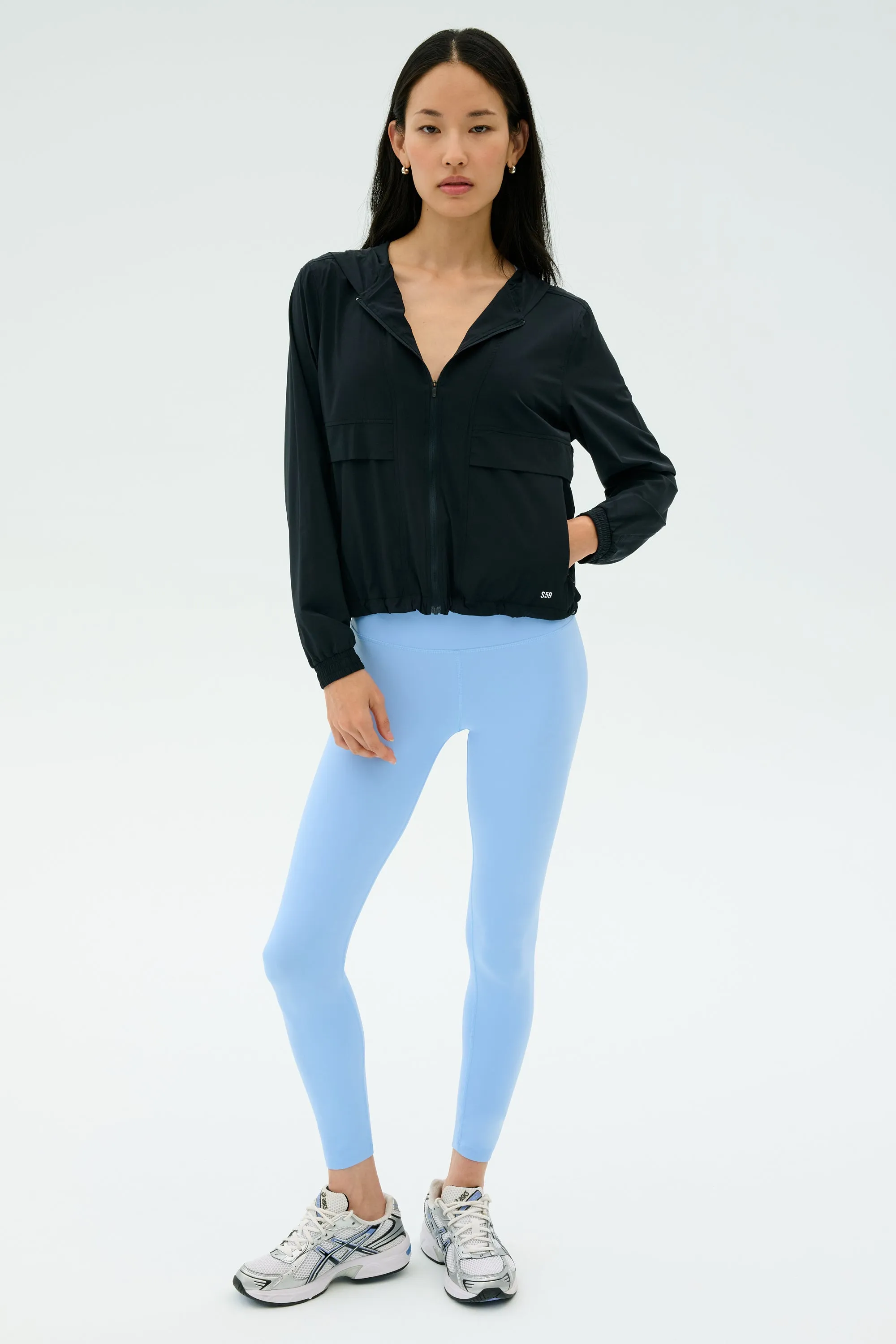 Megan Woven Nylon Jacket - Black