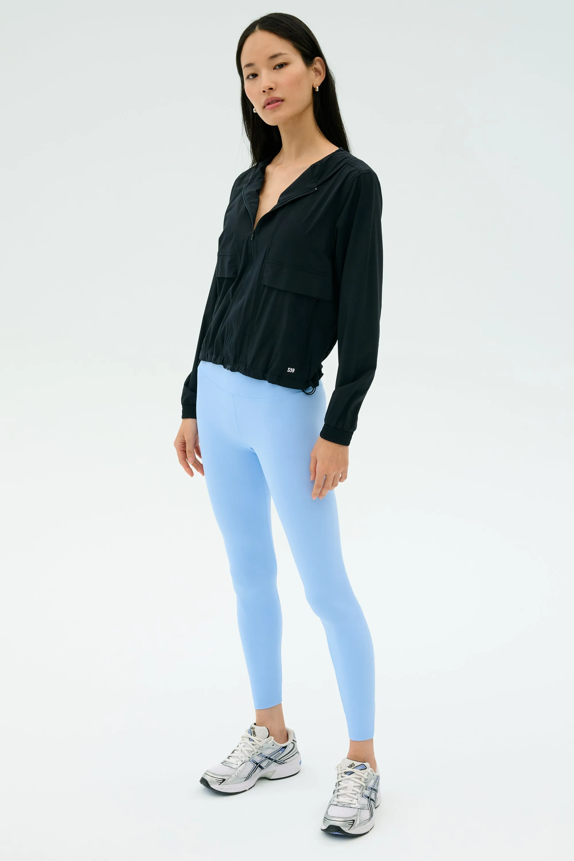 Megan Woven Nylon Jacket - Black