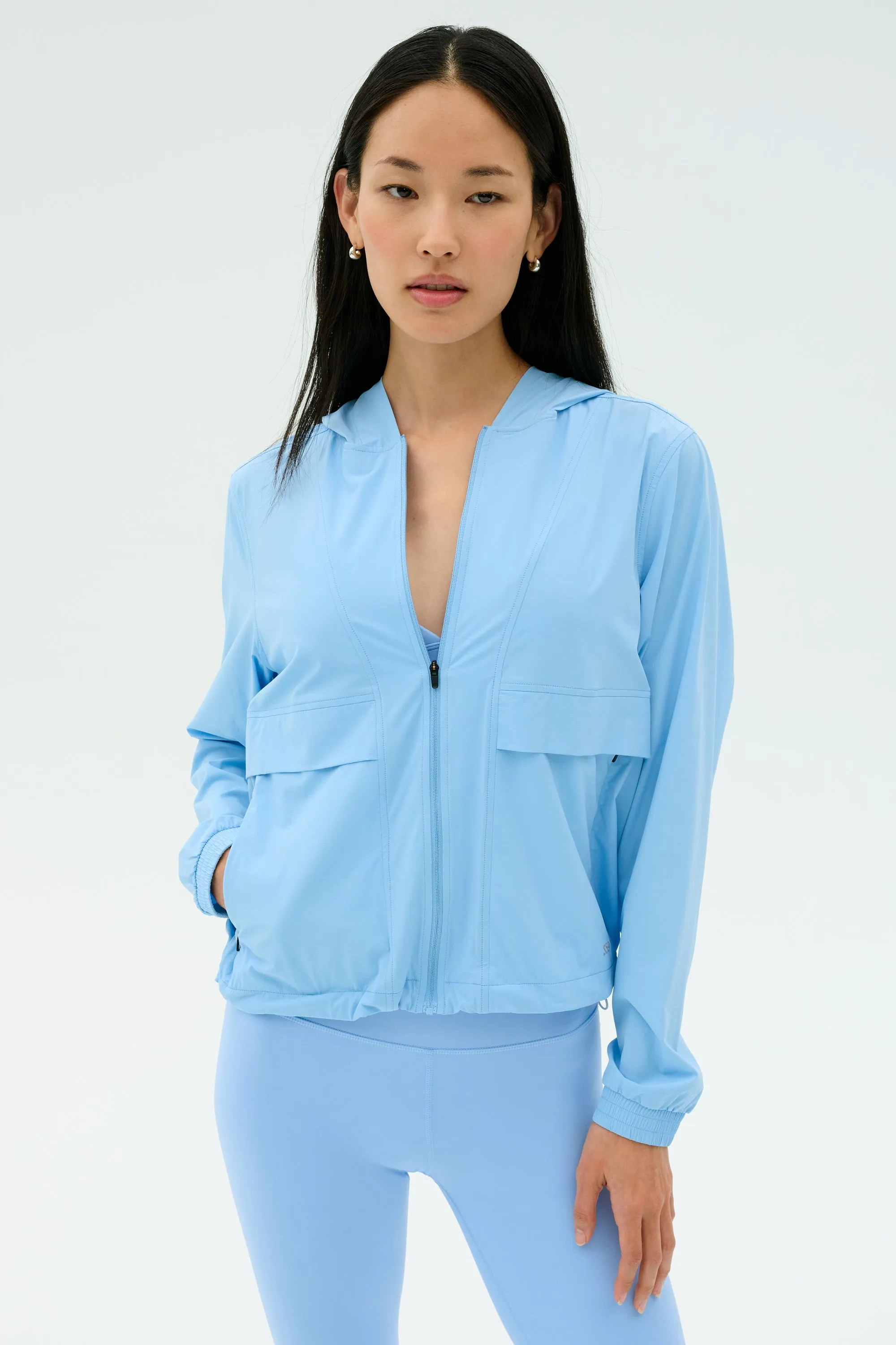 Megan Woven Nylon Jacket - Skylight