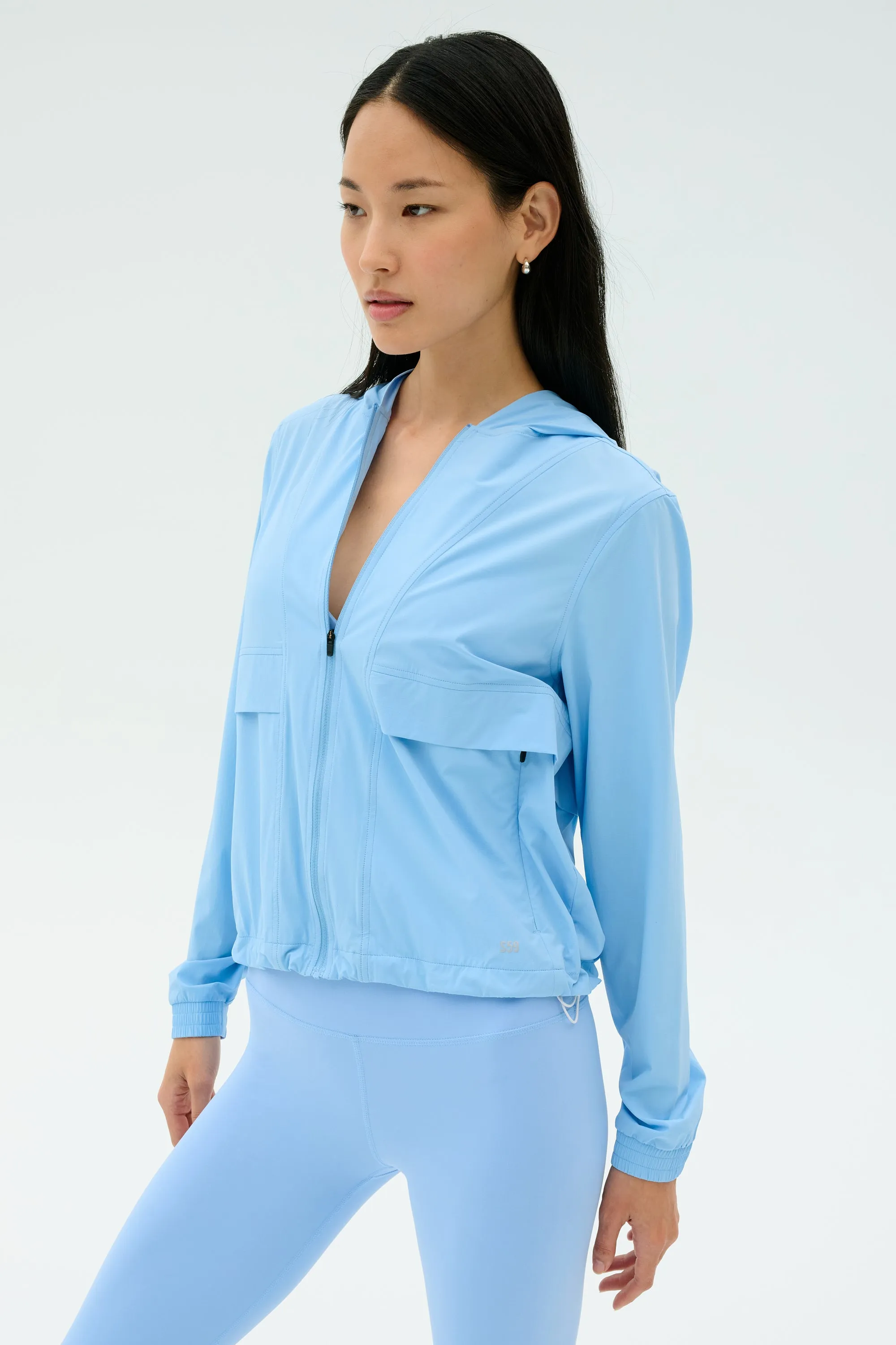 Megan Woven Nylon Jacket - Skylight