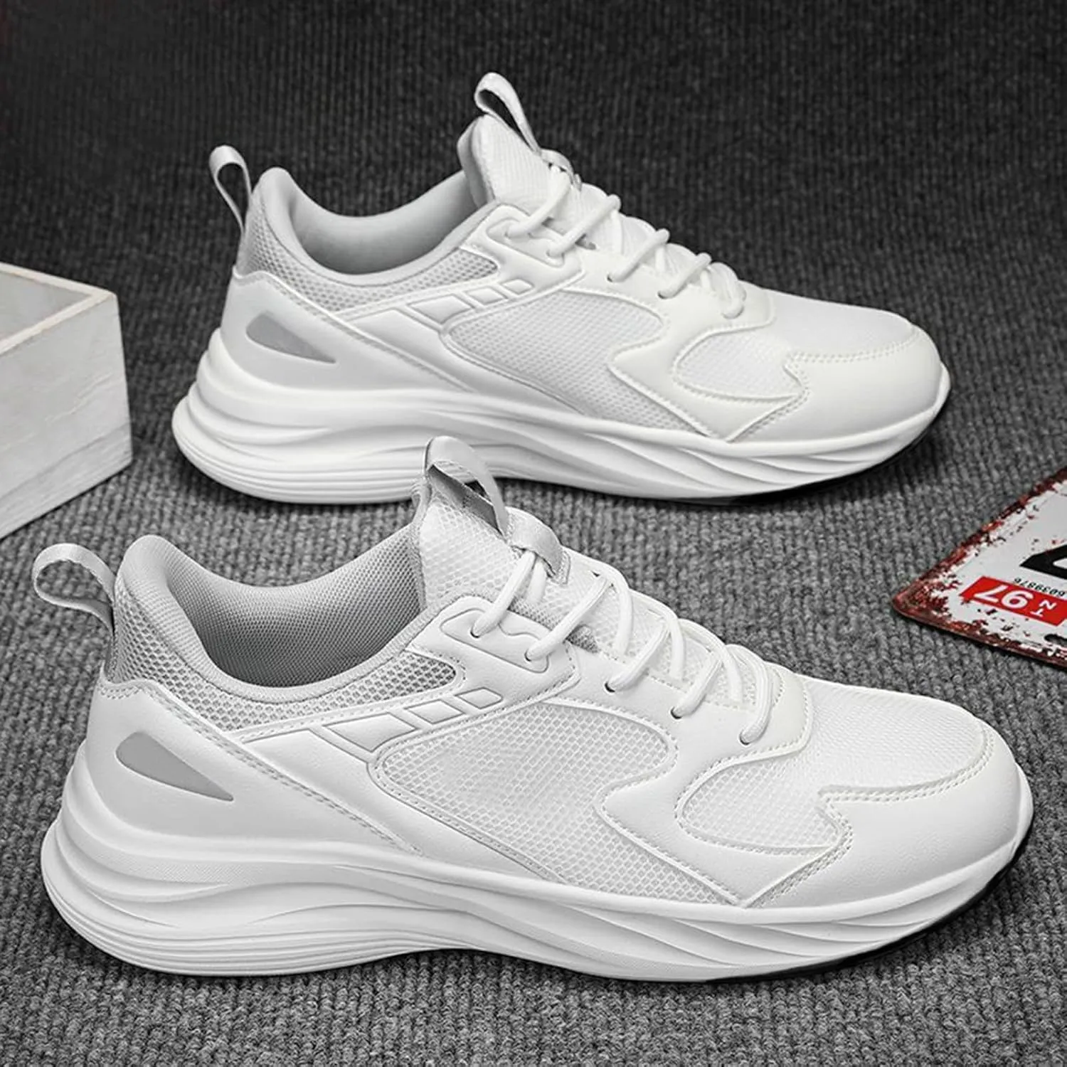 Men Slip On Casual Walking Shoes Lightweight Breathable Jogger Running Shoes Comfortable Workout Gym Fashion Sneakers for Women