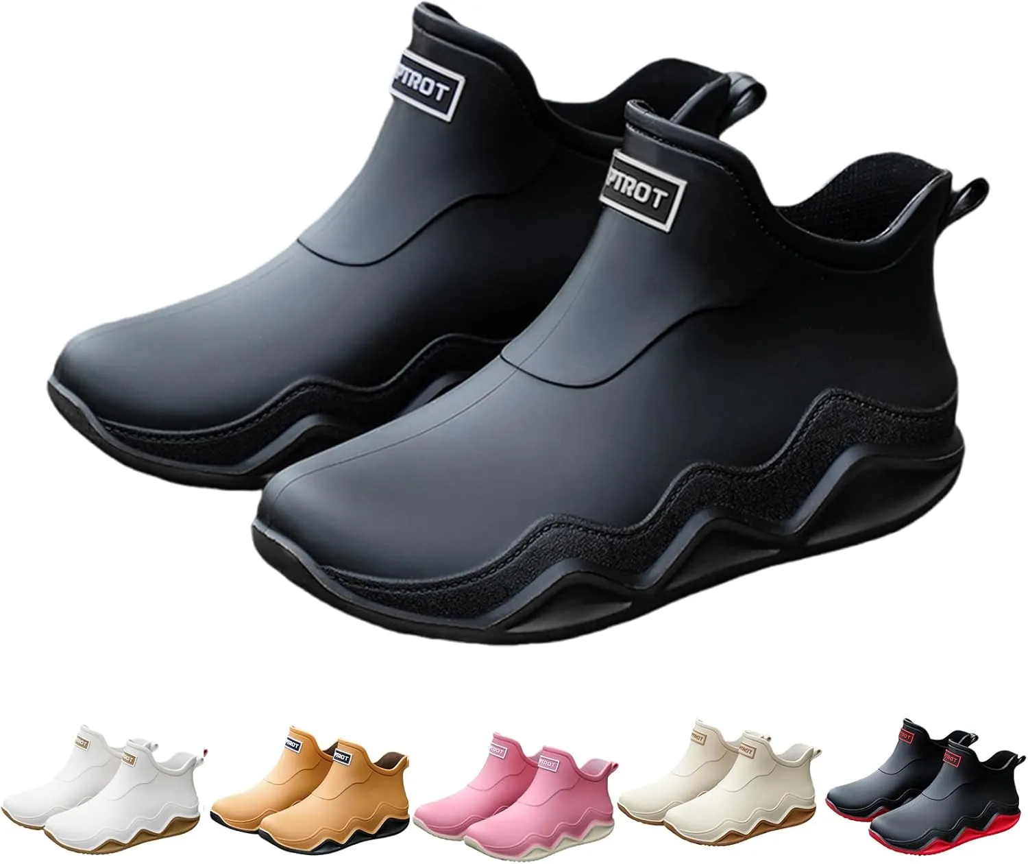 Men's and women's couple fashion rain boots, non-slip wear-resistant waterproof rain shoes for outdoor work fishing travel
