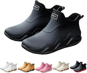 Men's and women's couple fashion rain boots, non-slip wear-resistant waterproof rain shoes for outdoor work fishing travel