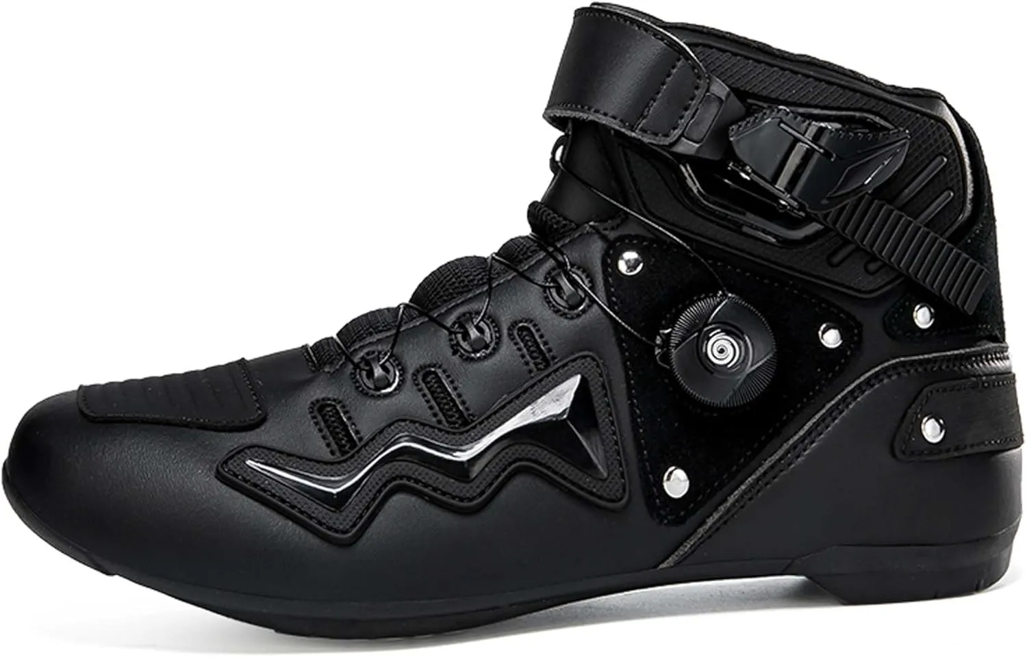 Mens Fashion Motorcycle/Motorbike Boots Crash Protection Stylish short Ankle Racing Adventure Off Road Touring Sports Safety Shoes Reinforced Street Riding Shoes Ankle Support, Anti-Slip Sole