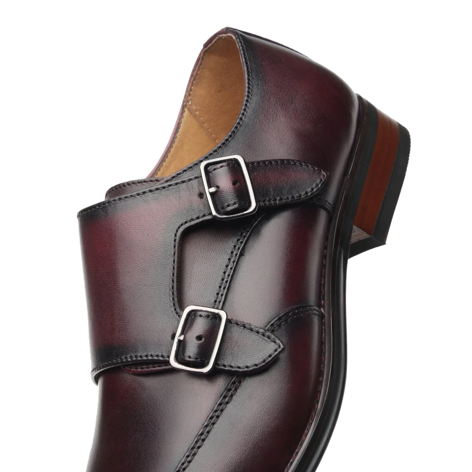 Men's Monk Strap Edna-1-burgundy