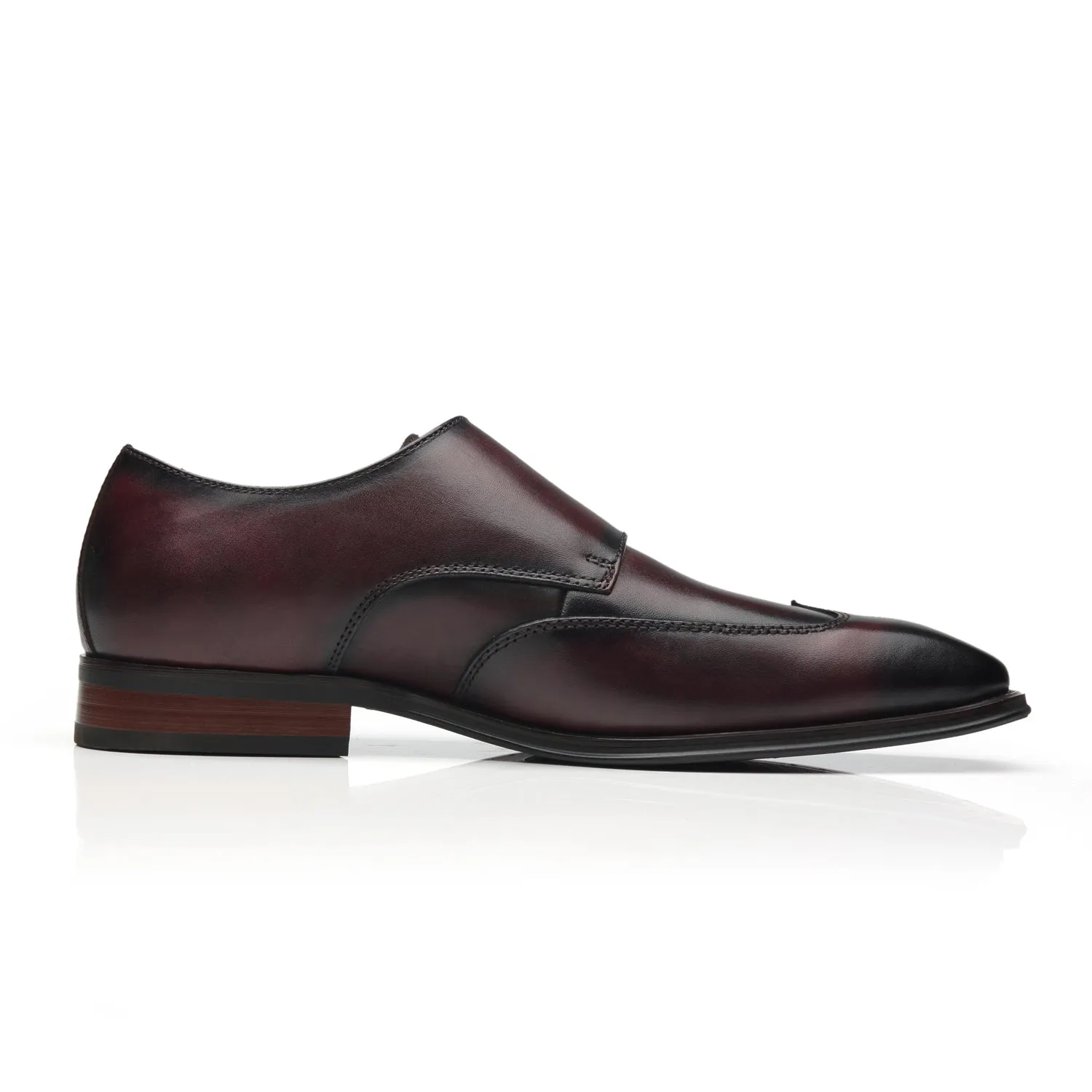 Men's Monk Strap Edna-1-burgundy