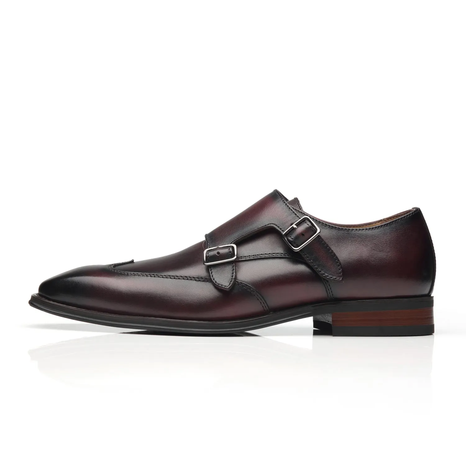 Men's Monk Strap Edna-1-burgundy