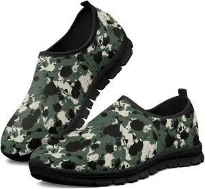 Mens Slip On Casual Shoes Flat Loafers Camouflage Sports Sneakers Non-Slip Comfortable Low Top Outdoor Running Shoes