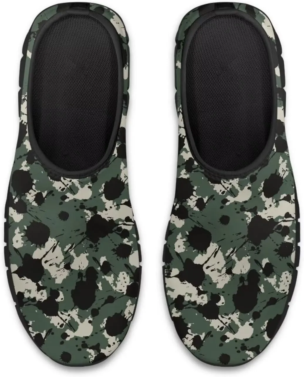 Mens Slip On Casual Shoes Flat Loafers Camouflage Sports Sneakers Non-Slip Comfortable Low Top Outdoor Running Shoes