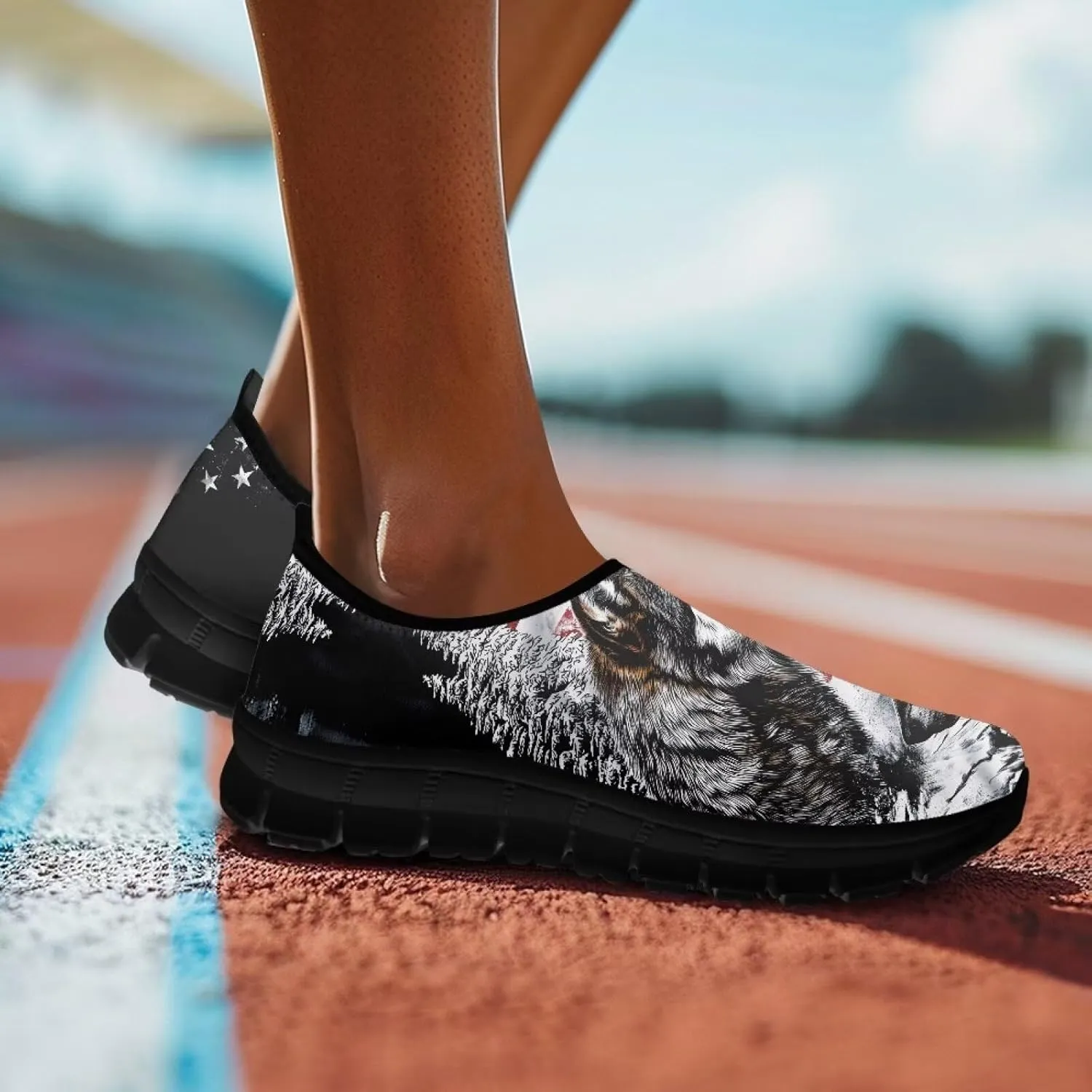 Men's Slip On Casual Walking Shoes Flat Loafers Animal Print Sneakers Anti-Skid Comfortable Low Cut Sports Sneakers