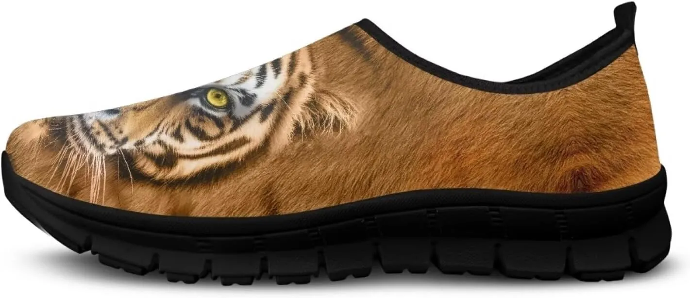 Men's Slip On Casual Walking Shoes Flat Loafers Animal Print Sneakers Anti-Skid Comfortable Low Cut Sports Sneakers