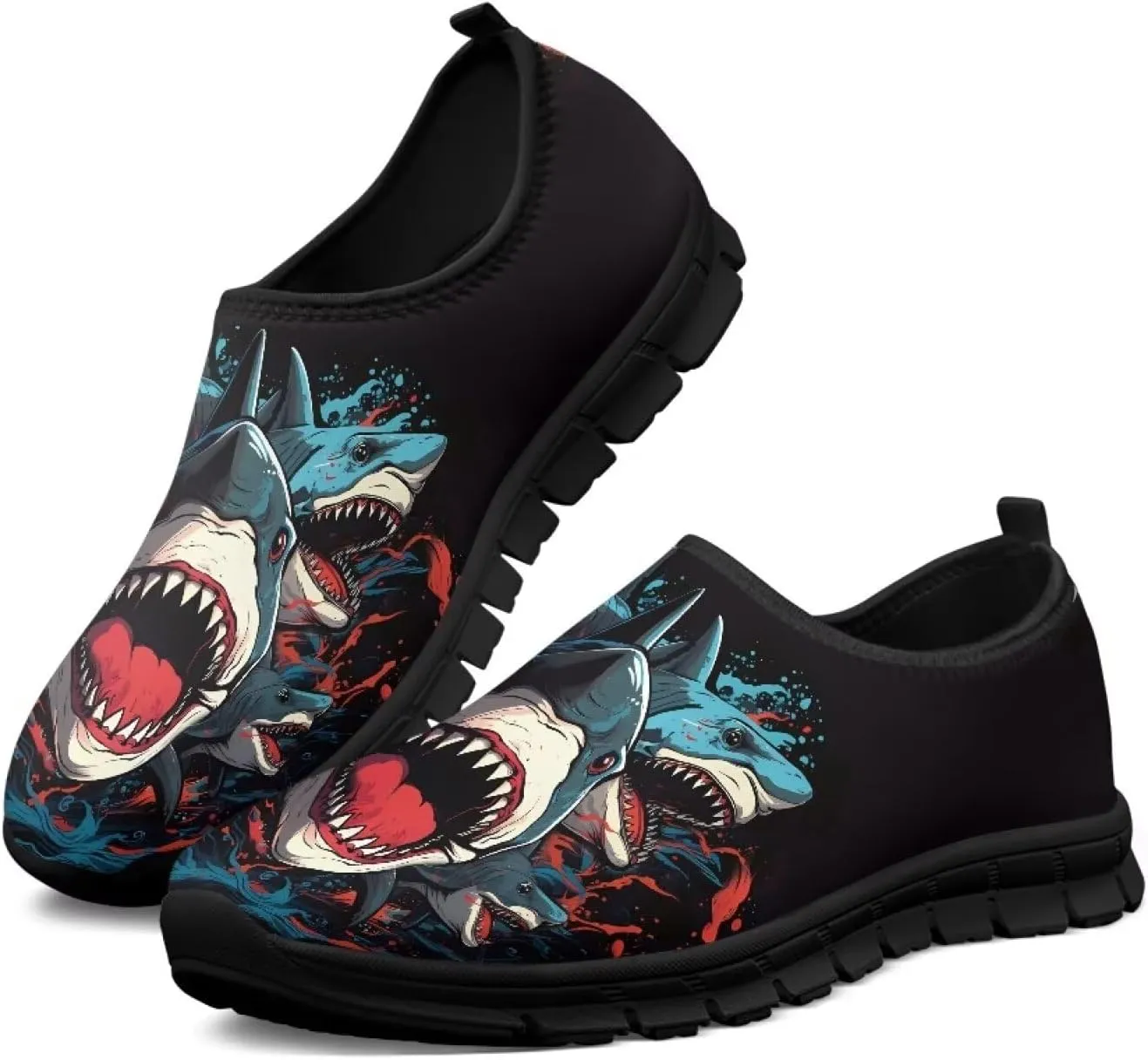 Men's Slip On Casual Walking Shoes Flat Loafers Animal Print Sneakers Anti-Skid Comfortable Low Cut Sports Sneakers