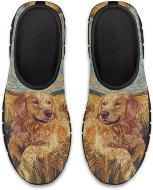 Men's Slip On Low Cut Sports Sneakers Van Gogh Casual Shoes Non-Slip Comfortable Outdoor Workout Footwear US5-14