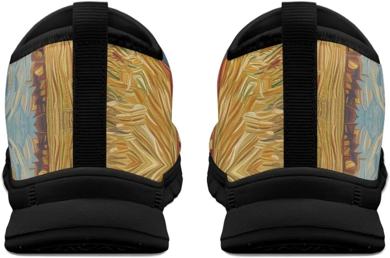 Men's Slip On Low Cut Sports Sneakers Van Gogh Casual Shoes Non-Slip Comfortable Outdoor Workout Footwear US5-14