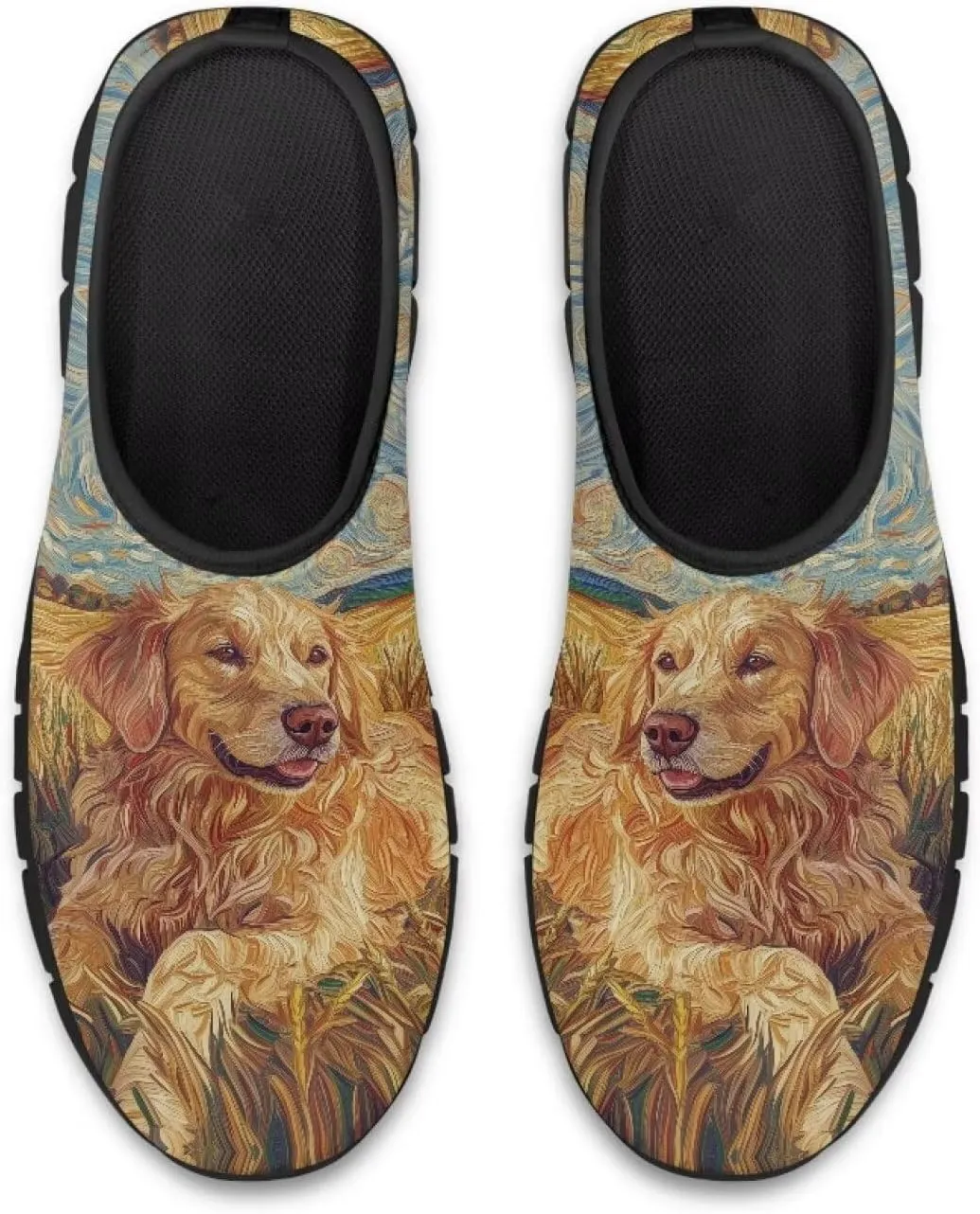 Men's Slip On Low Cut Sports Sneakers Van Gogh Casual Shoes Non-Slip Comfortable Outdoor Workout Footwear US5-14