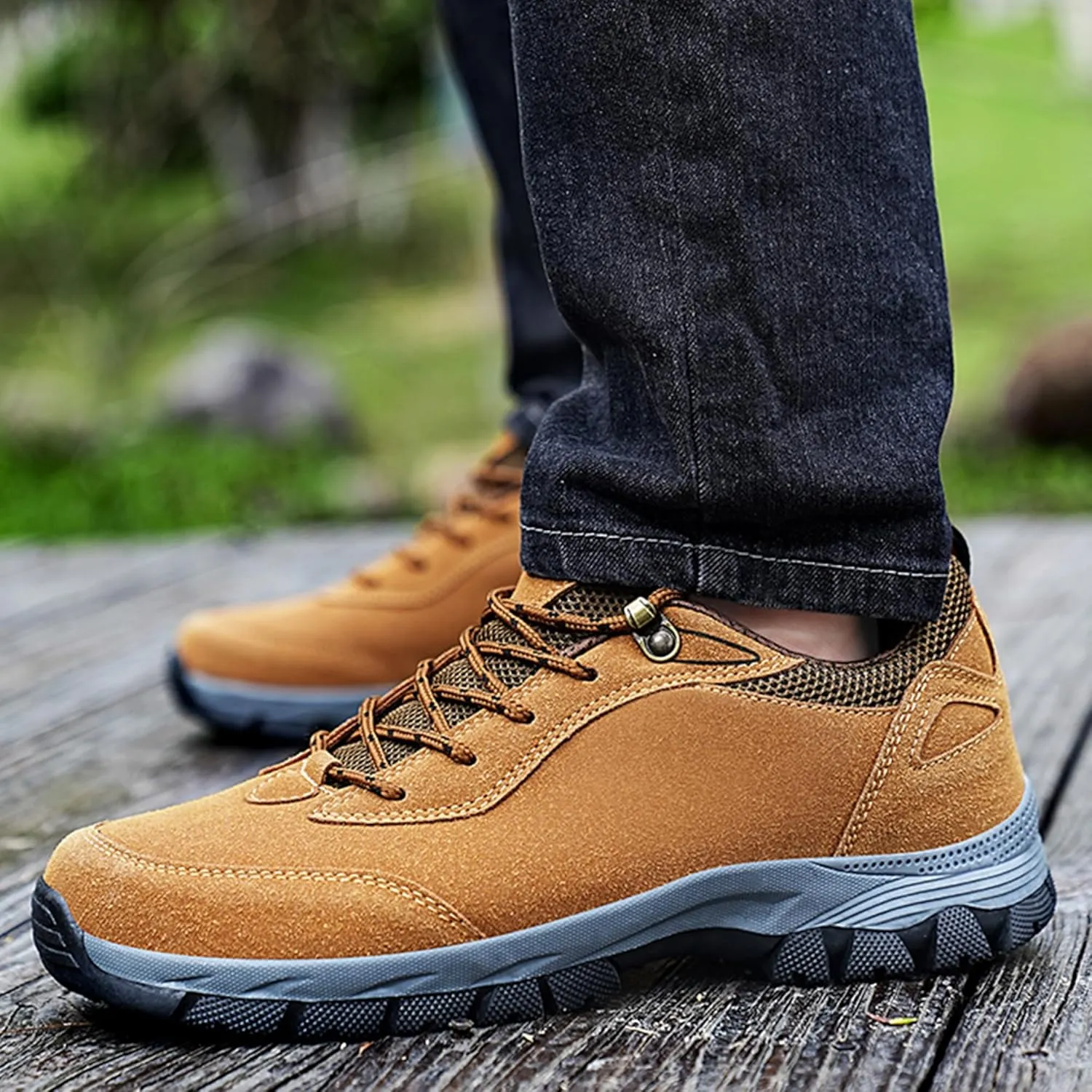 Mens Trekking Trails Hiking Waterproof Non-Slip Shoes Lightweight Sneakers for Men