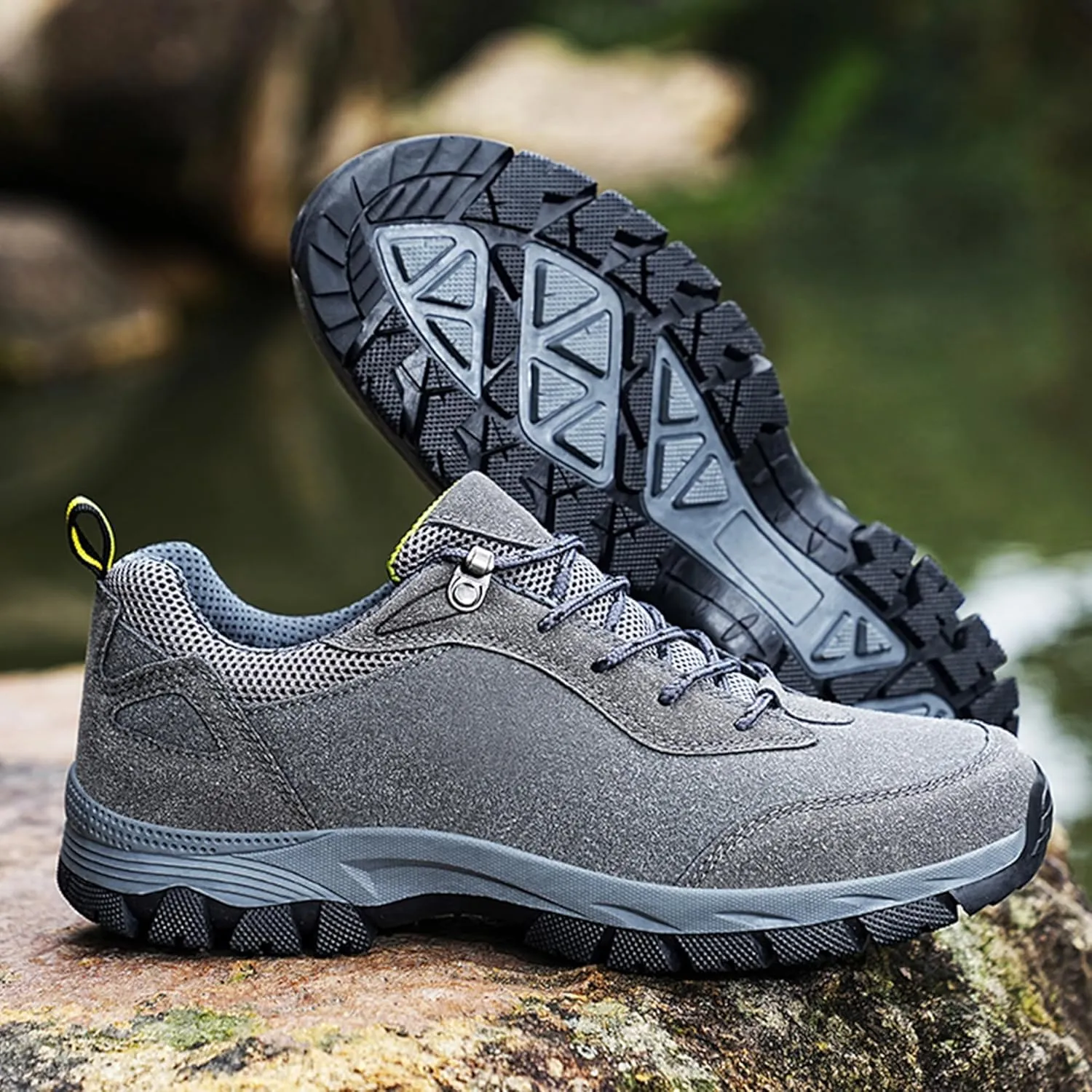 Mens Trekking Trails Hiking Waterproof Non-Slip Shoes Lightweight Sneakers for Men