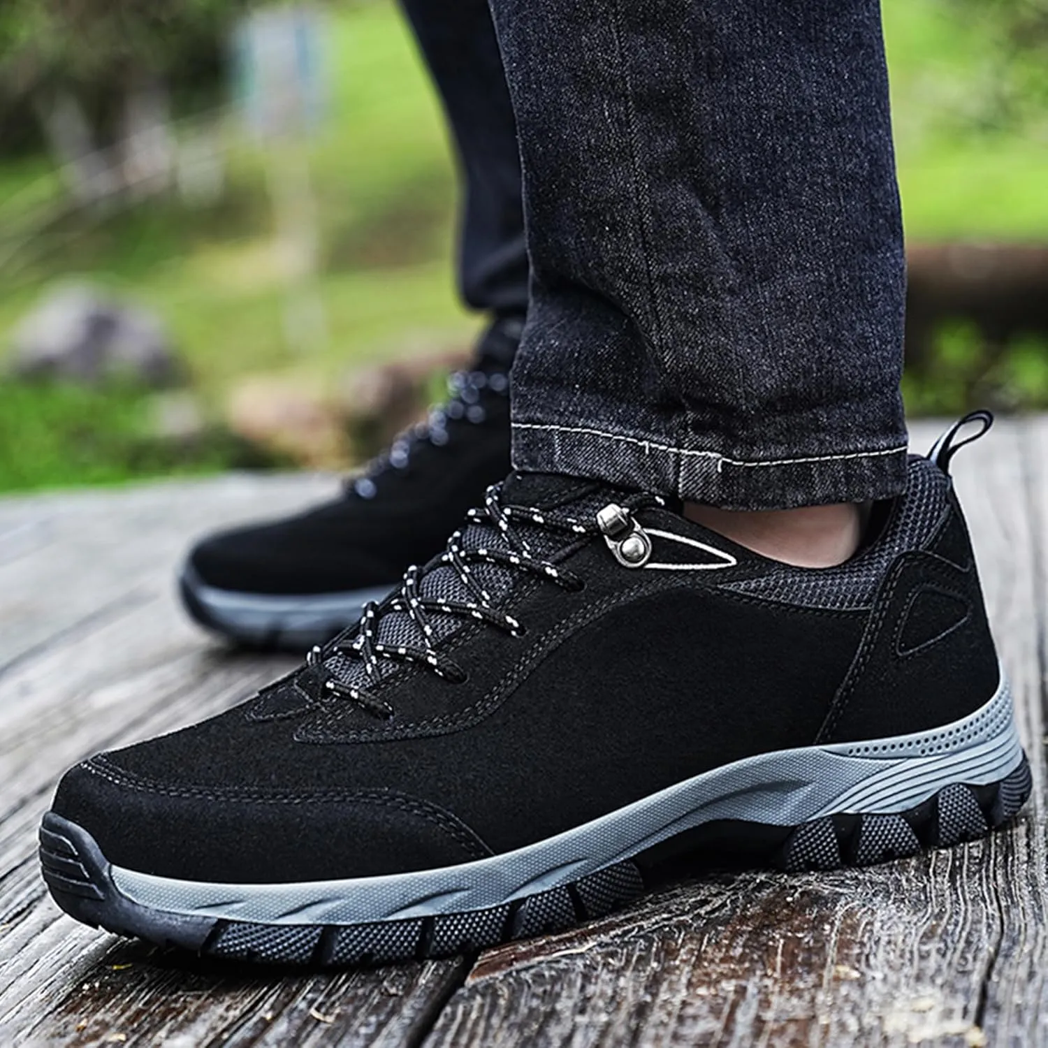 Mens Trekking Trails Hiking Waterproof Non-Slip Shoes Lightweight Sneakers for Men