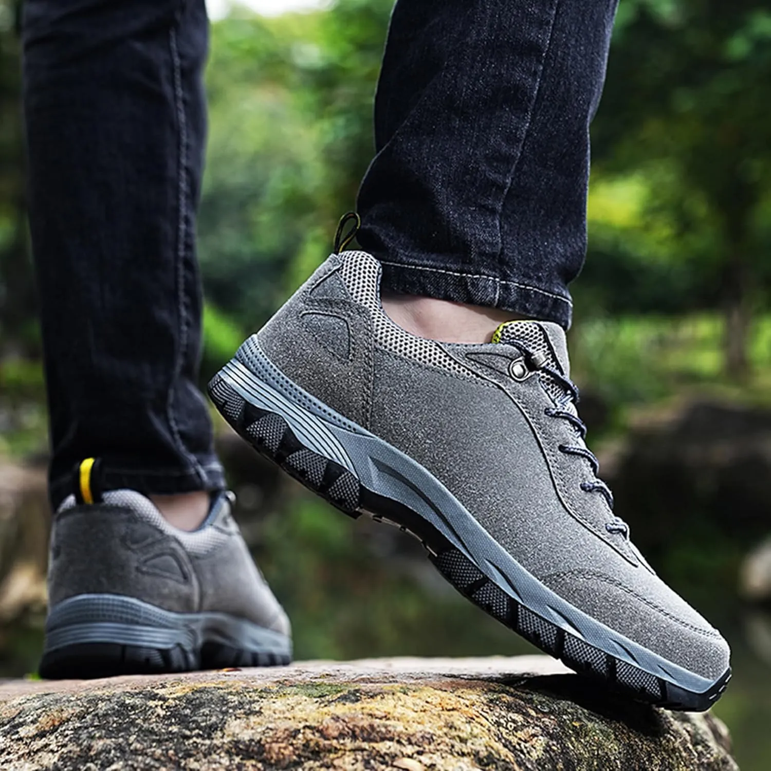 Mens Trekking Trails Hiking Waterproof Non-Slip Shoes Lightweight Sneakers for Men