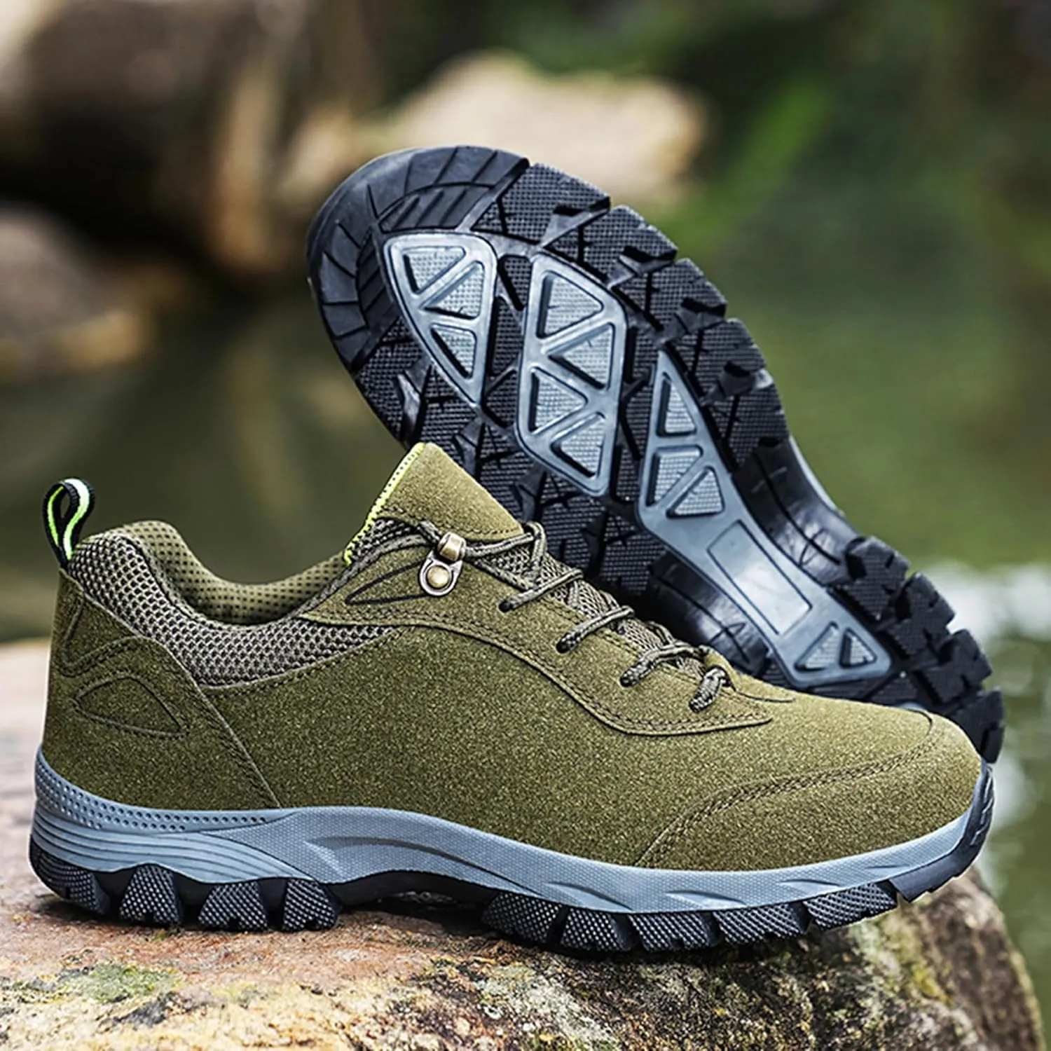 Mens Trekking Trails Hiking Waterproof Non-Slip Shoes Lightweight Sneakers for Men