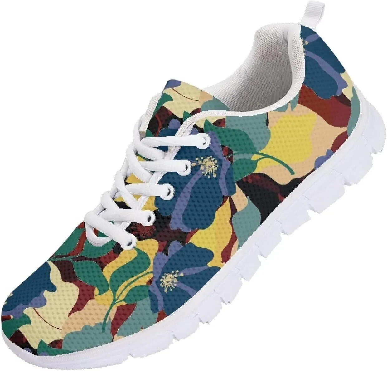 Modysero Shoes for Women Lightweight Breathable Nonslip Sneakers Casual Daily Lace Up Tennis Shoes