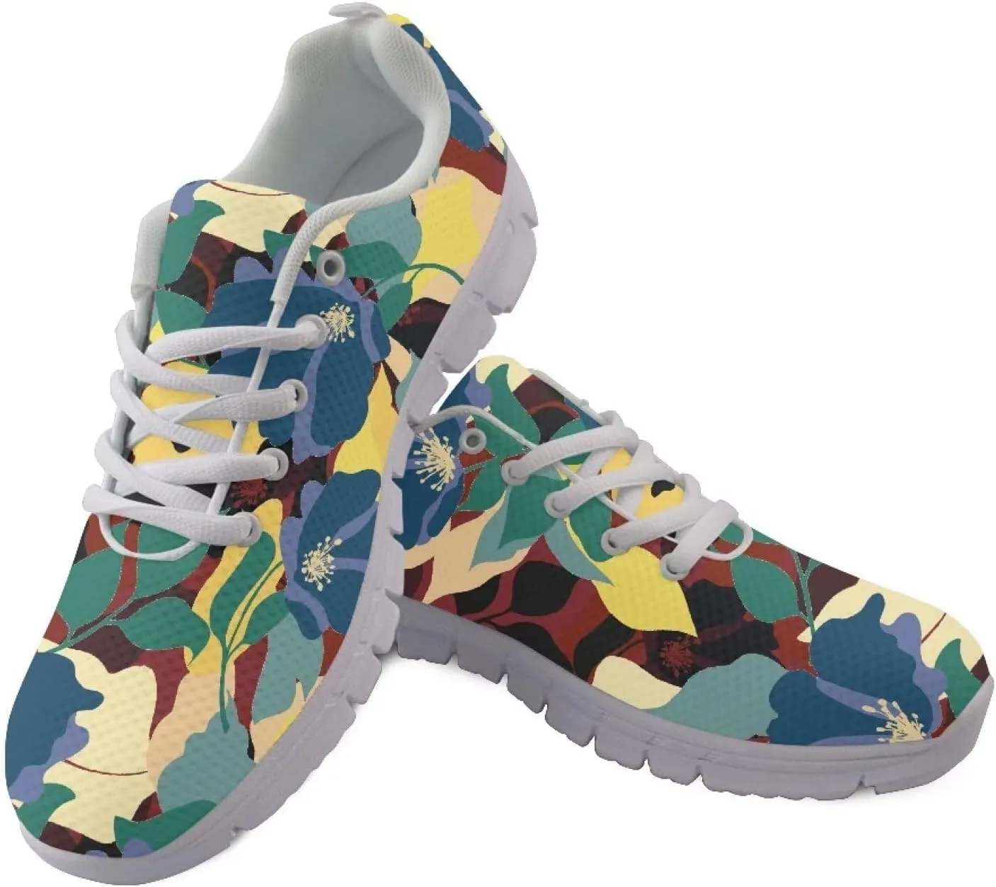 Modysero Shoes for Women Lightweight Breathable Nonslip Sneakers Casual Daily Lace Up Tennis Shoes