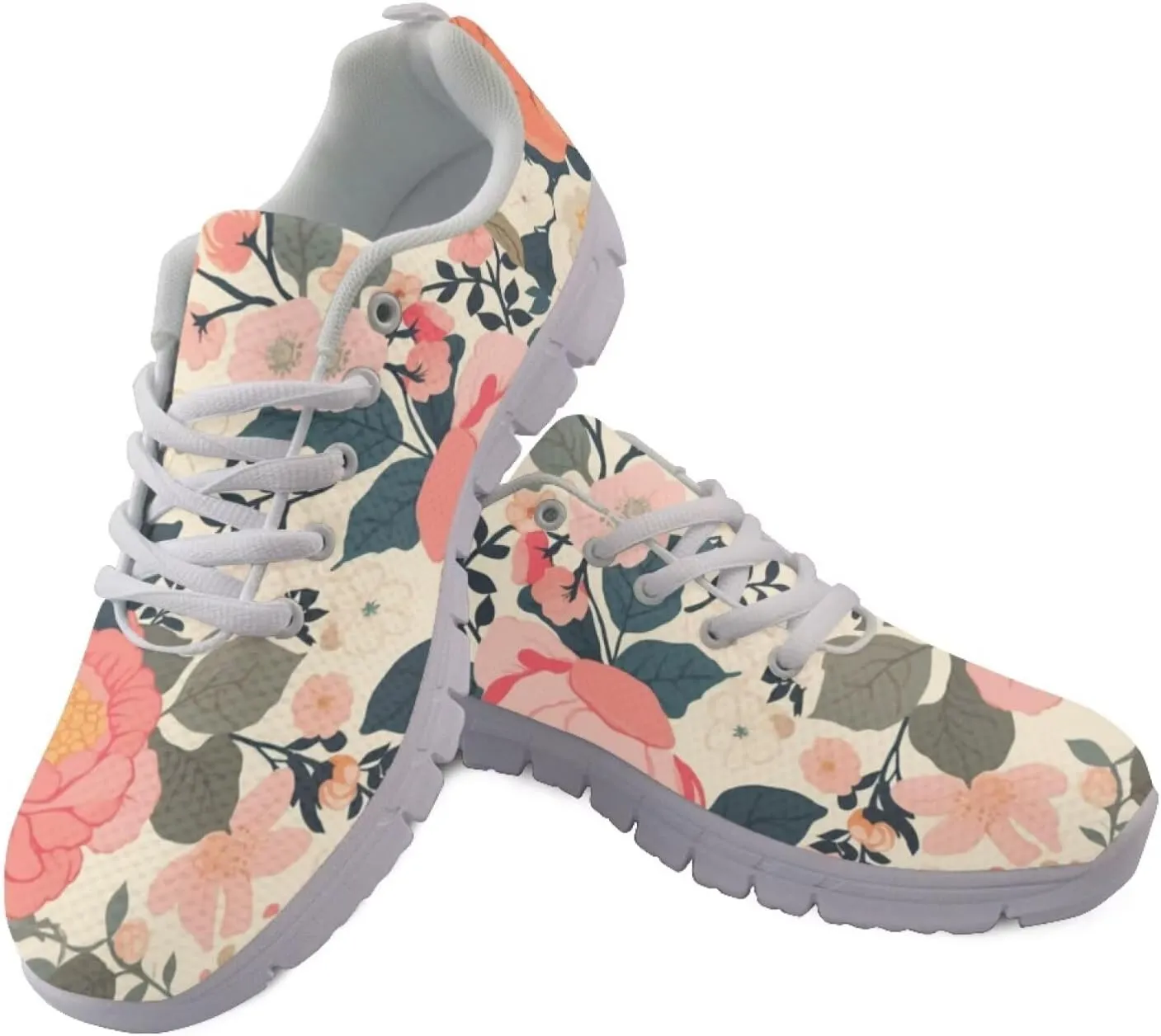 Modysero Women Running Shoes for Travel Walking Non Slip Sneakers Breathable Casual Lace Up Ladies Daily Footwear