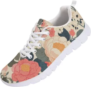 Modysero Women Running Shoes for Travel Walking Non Slip Sneakers Breathable Casual Lace Up Ladies Daily Footwear