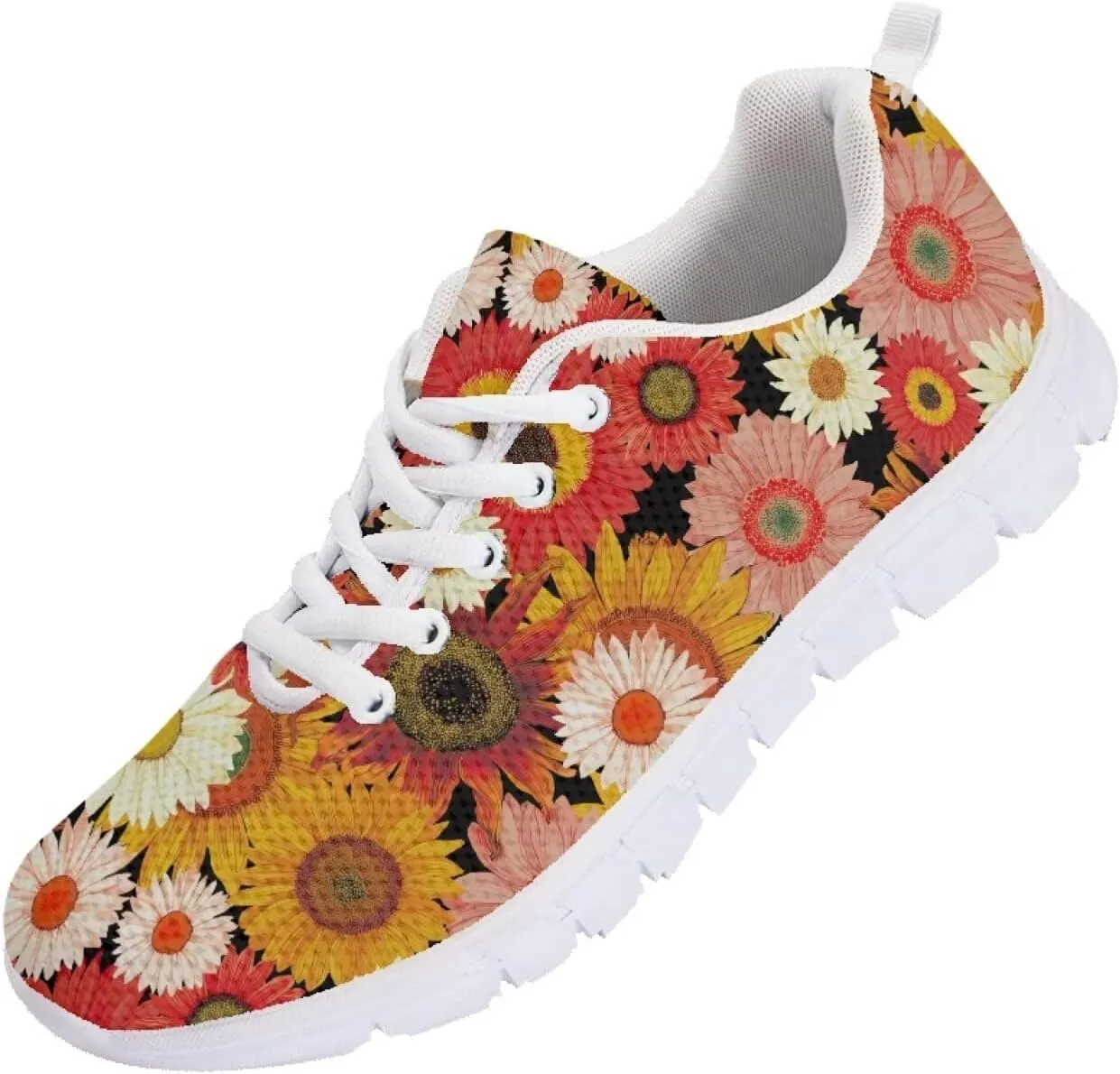 Modysero Women Running Shoes for Travel Walking Non Slip Sneakers Breathable Casual Lace Up Ladies Daily Footwear