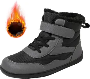 Open Toe Fuzzy Snow Booties For Boys Kids Childrens Leather Flat Non Slip Shoes Outdoor Running Warm Lightweight Boots